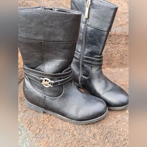 EUC Kid's Sz 12 Michael Kors Black Boots